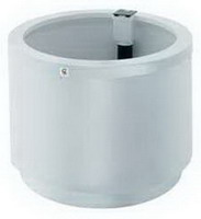jardinera circular blanca con riego